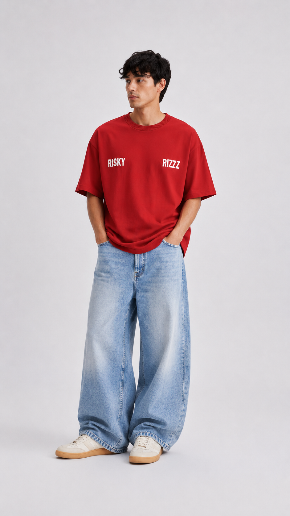 ⁠Flirty Red Oversized Tshirt