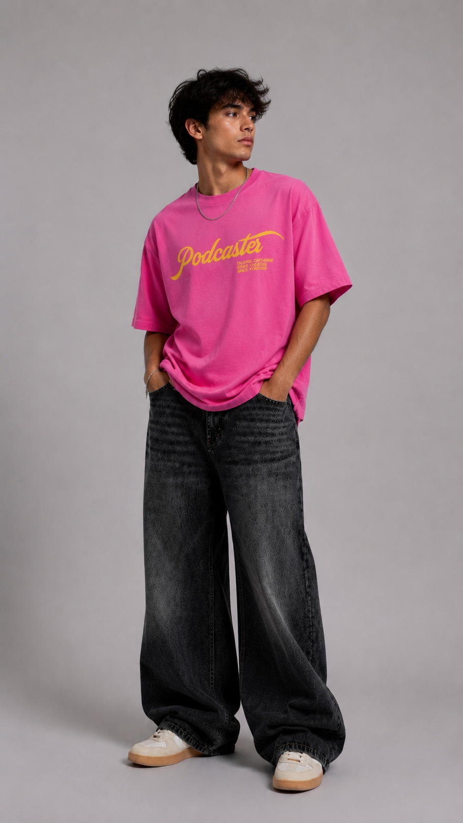 ⁠Podcast Pink Oversized Tshirt