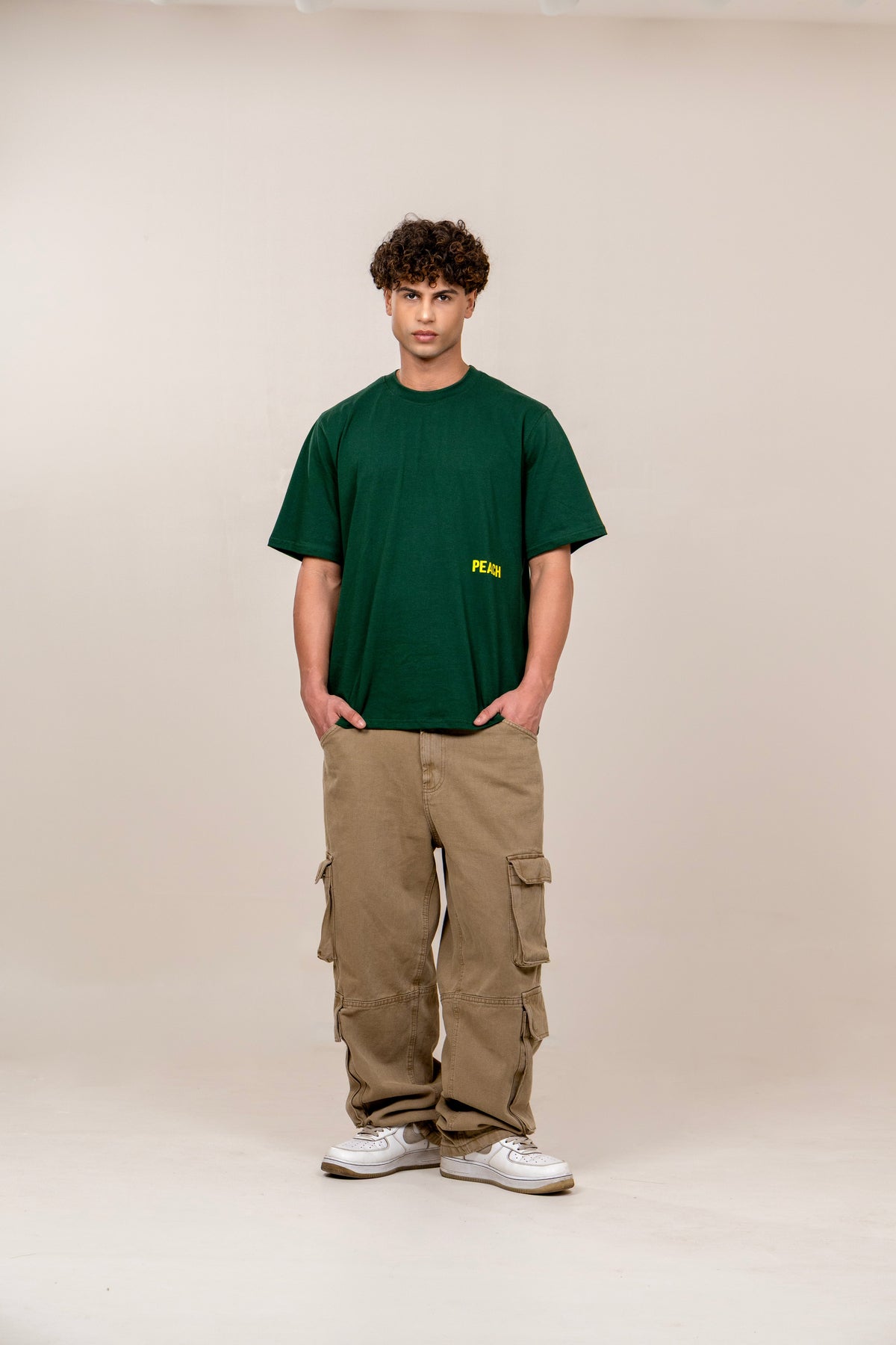 Oversized Graphic Soft Touch T-Shirt - Anxiety Green