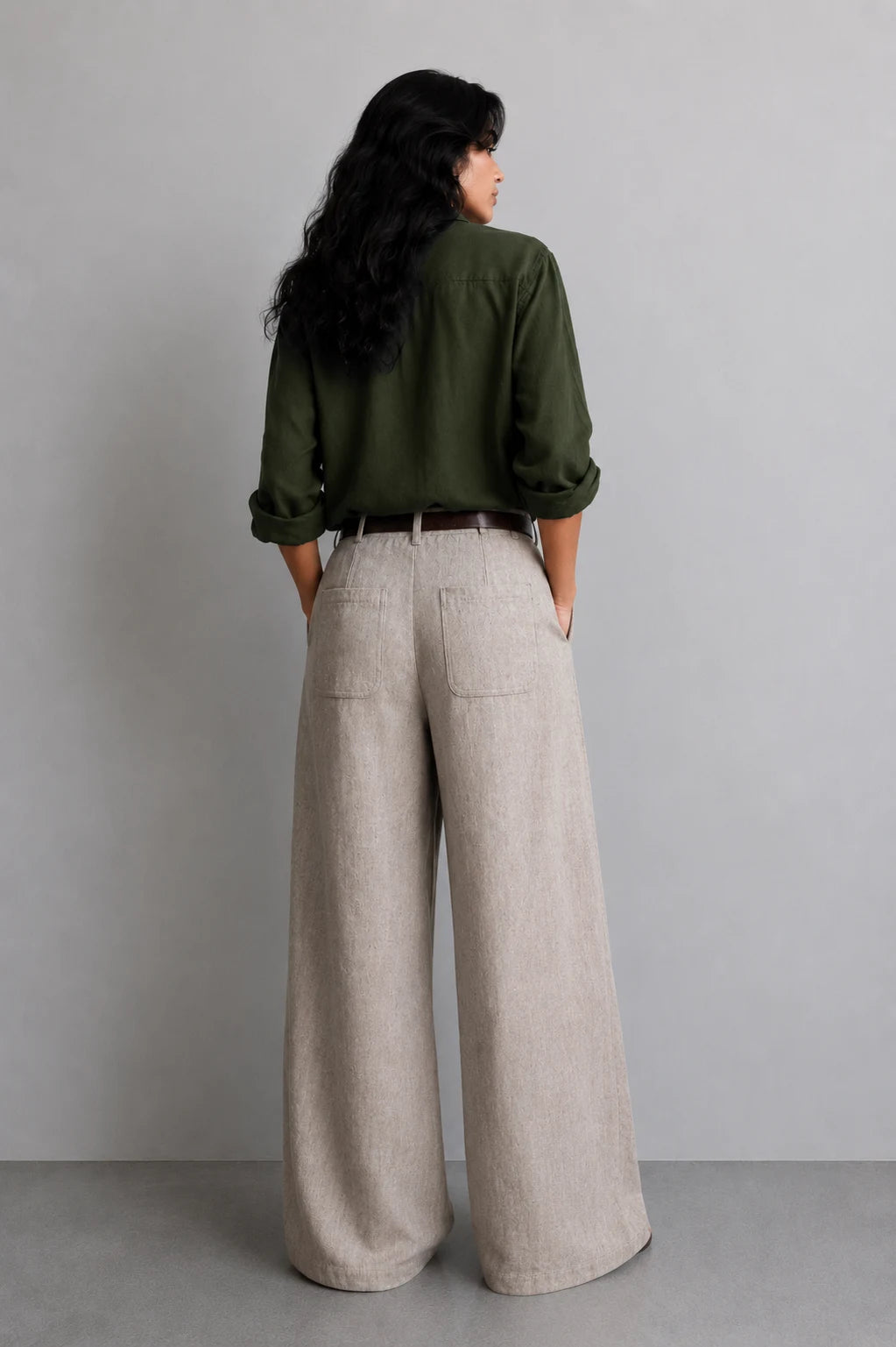 Dark Green Linen Shirt