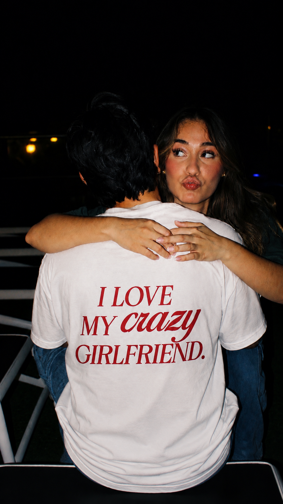 ⁠Girlfriend White Oversized Tshirt