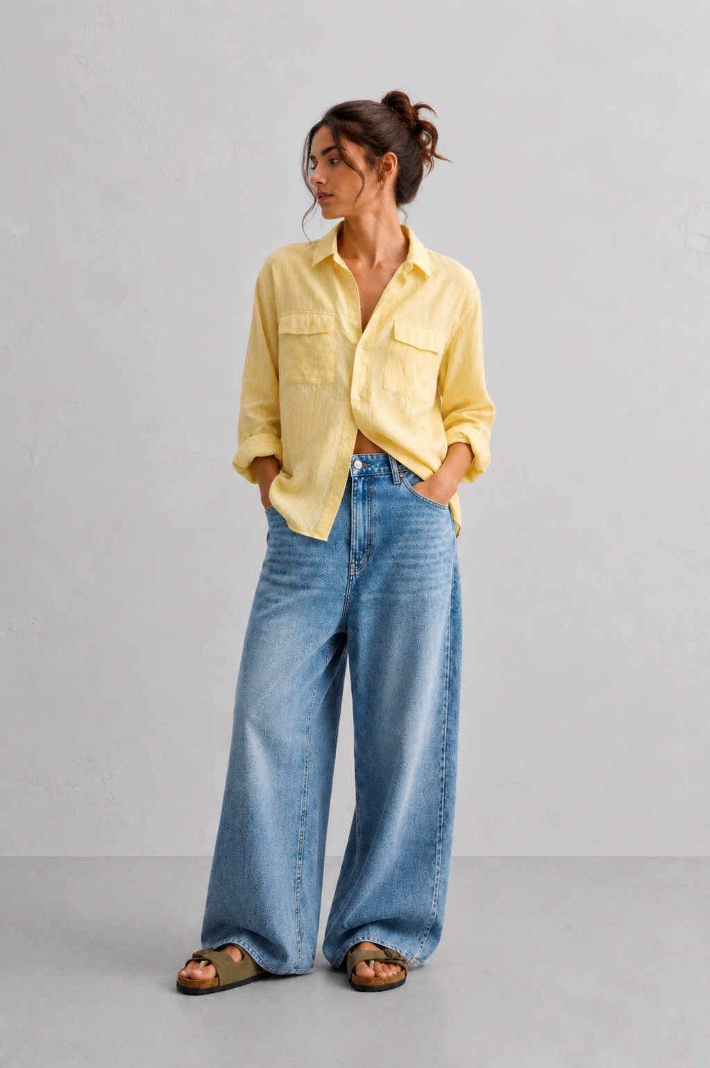 Lemon Yellow Linen Shirt