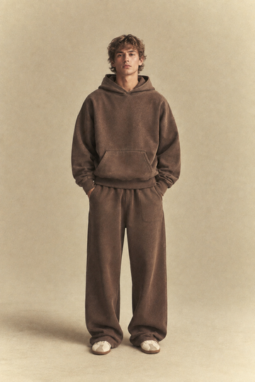 Brown Washed Hoodie