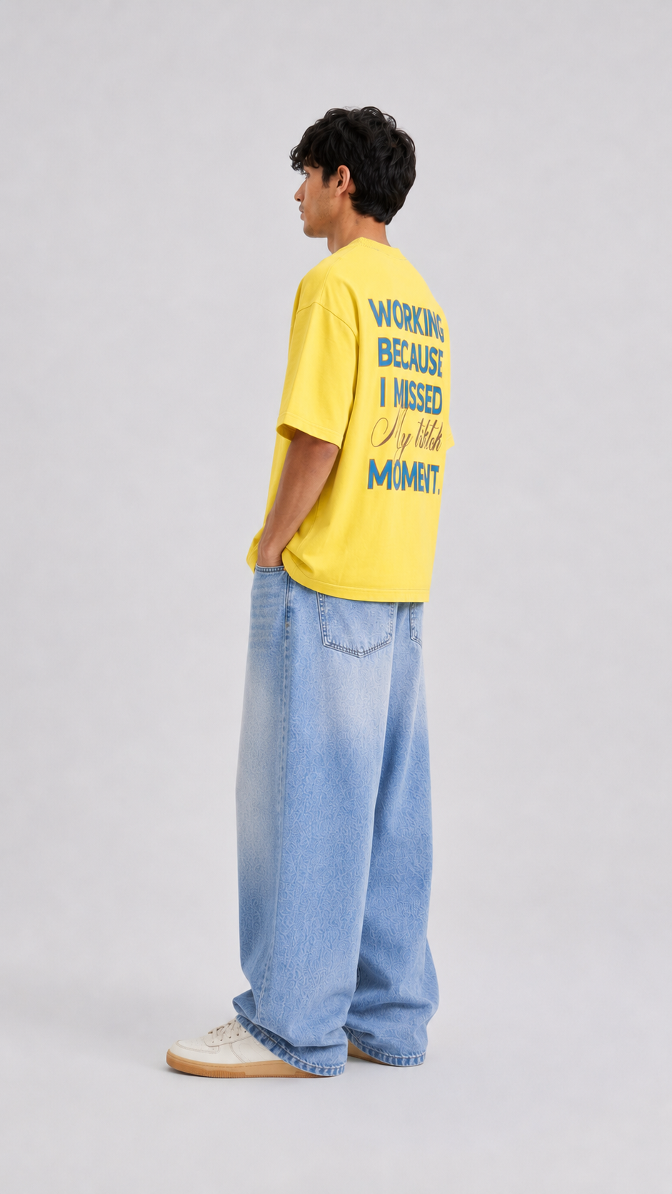 ⁠Tiktok Yellow Oversized Tshirt