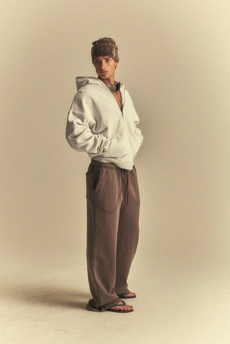 Brown Washed Sweatpants