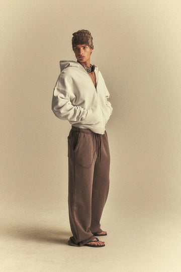 Brown Washed Sweatpants