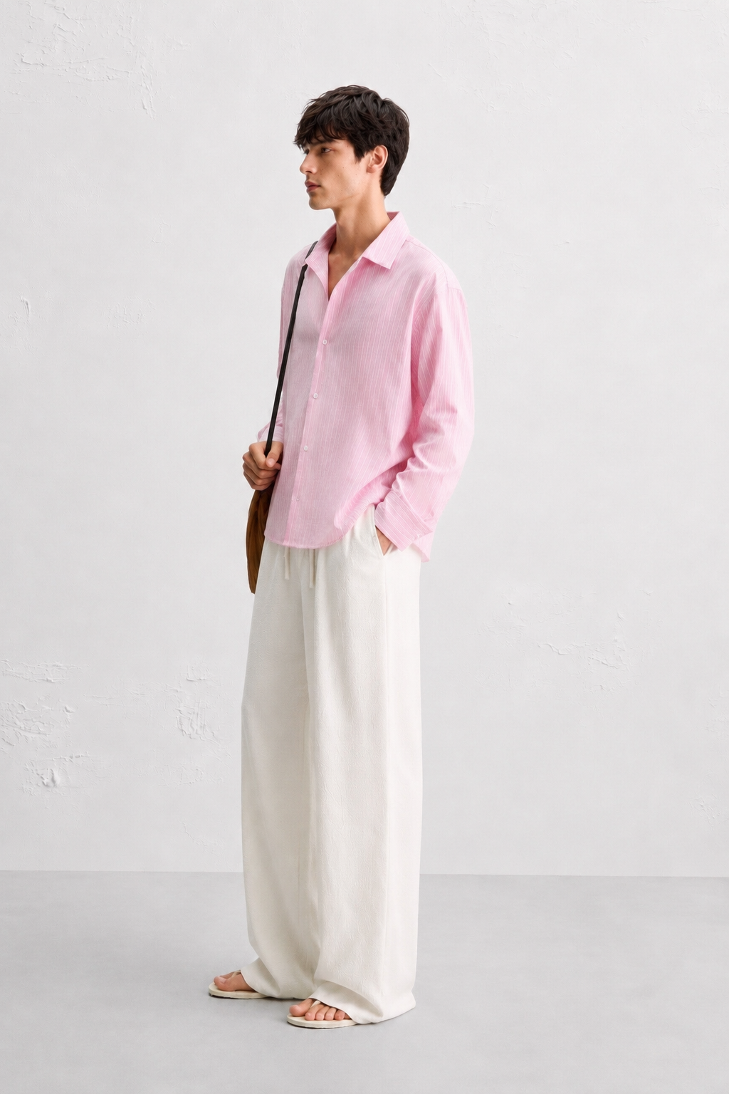 Pink Stripe Linen Shirt