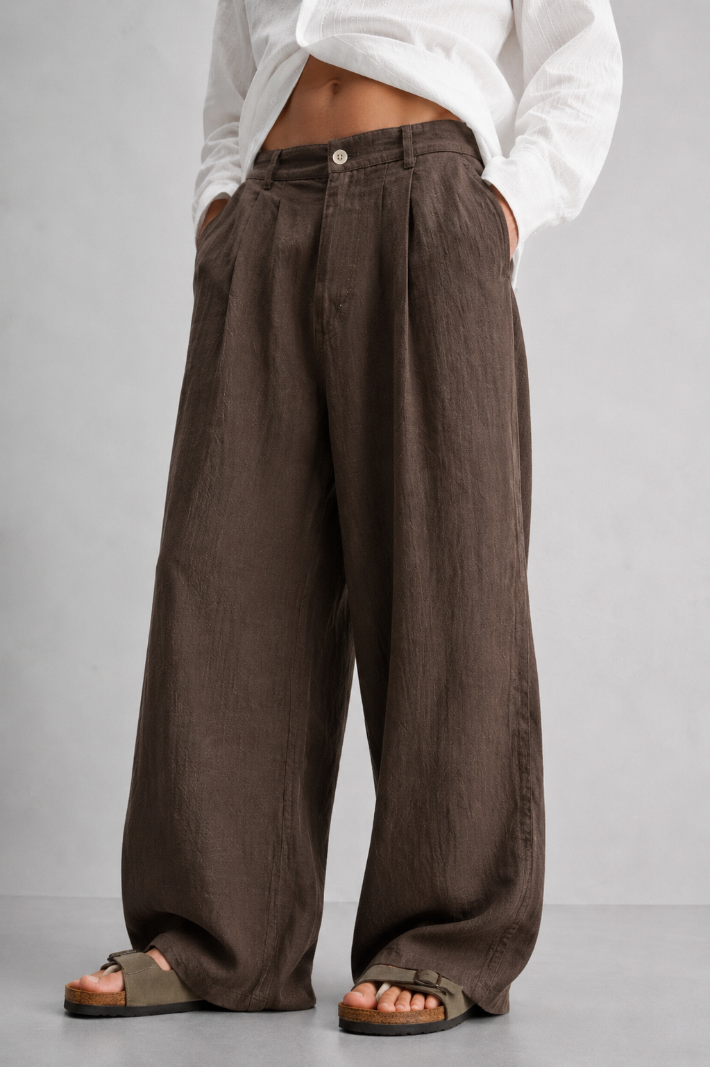 Coco Brown Linen Trouser