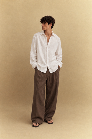 Coco Brown Linen Trouser