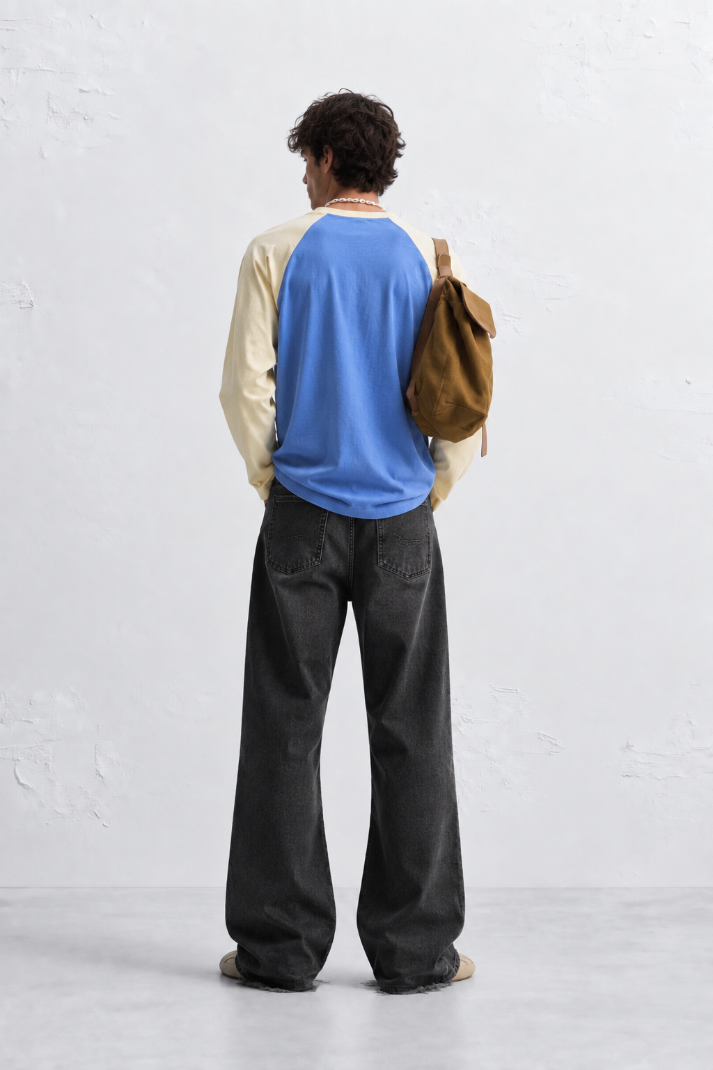 Blue Yellow Baseball Tee