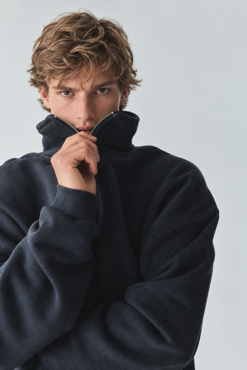 Black Sweatshirt Quarter Zip