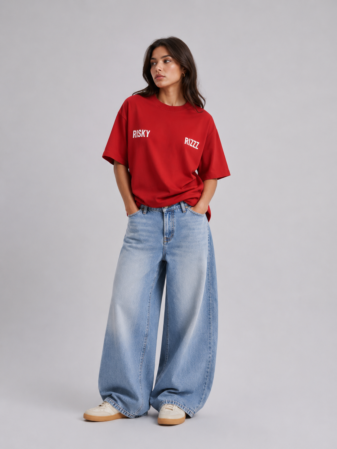 ⁠Flirty Red Oversized Tshirt
