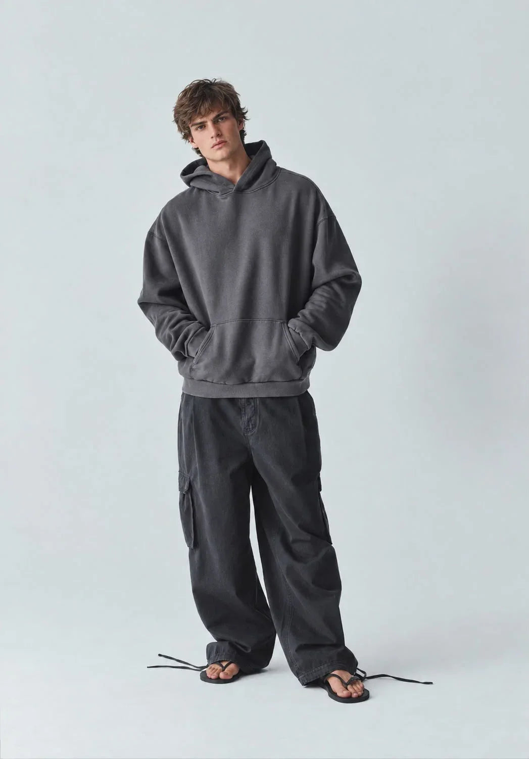 Washed Hoodie - Charcoal