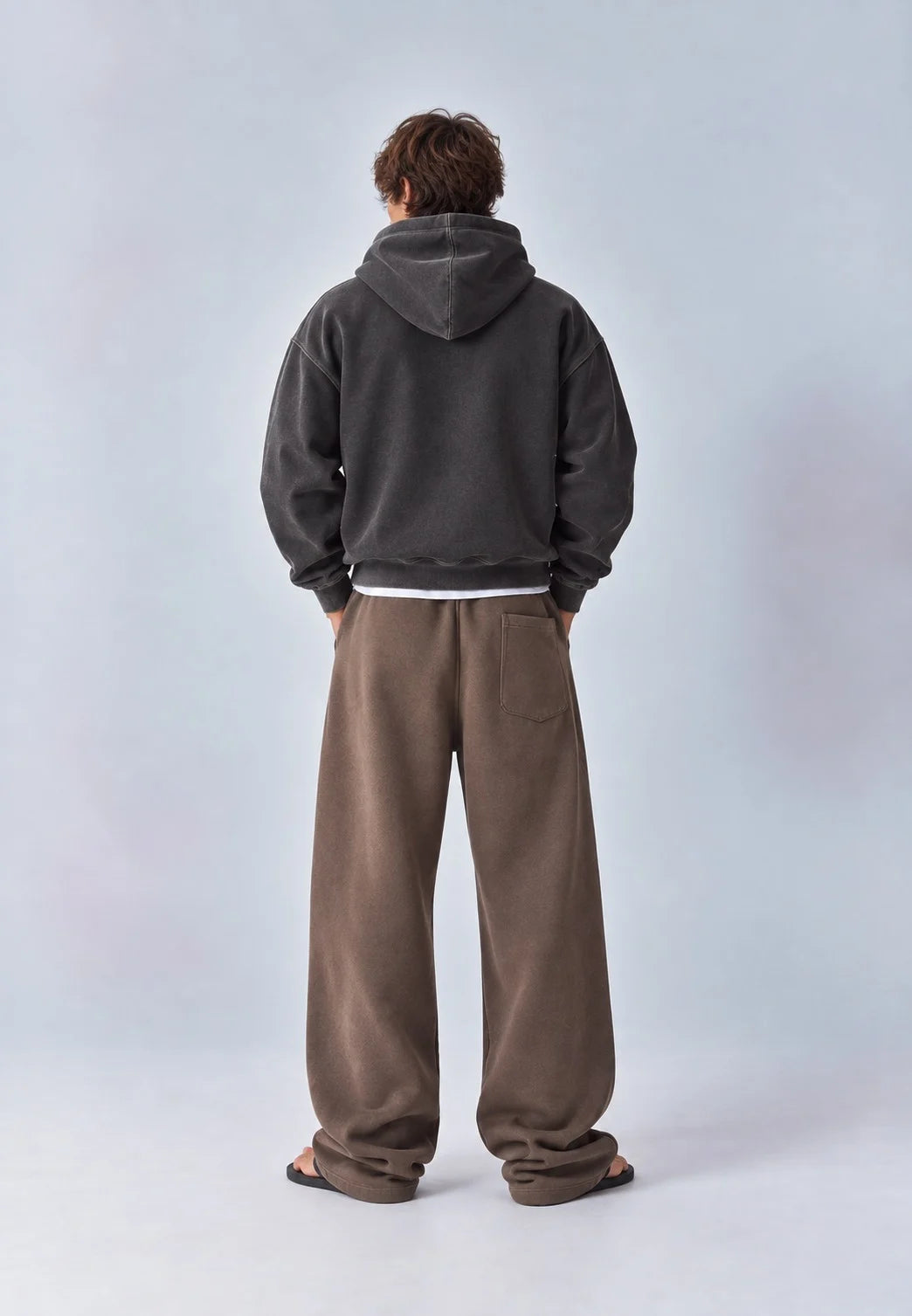 Printed Washed Hoodie