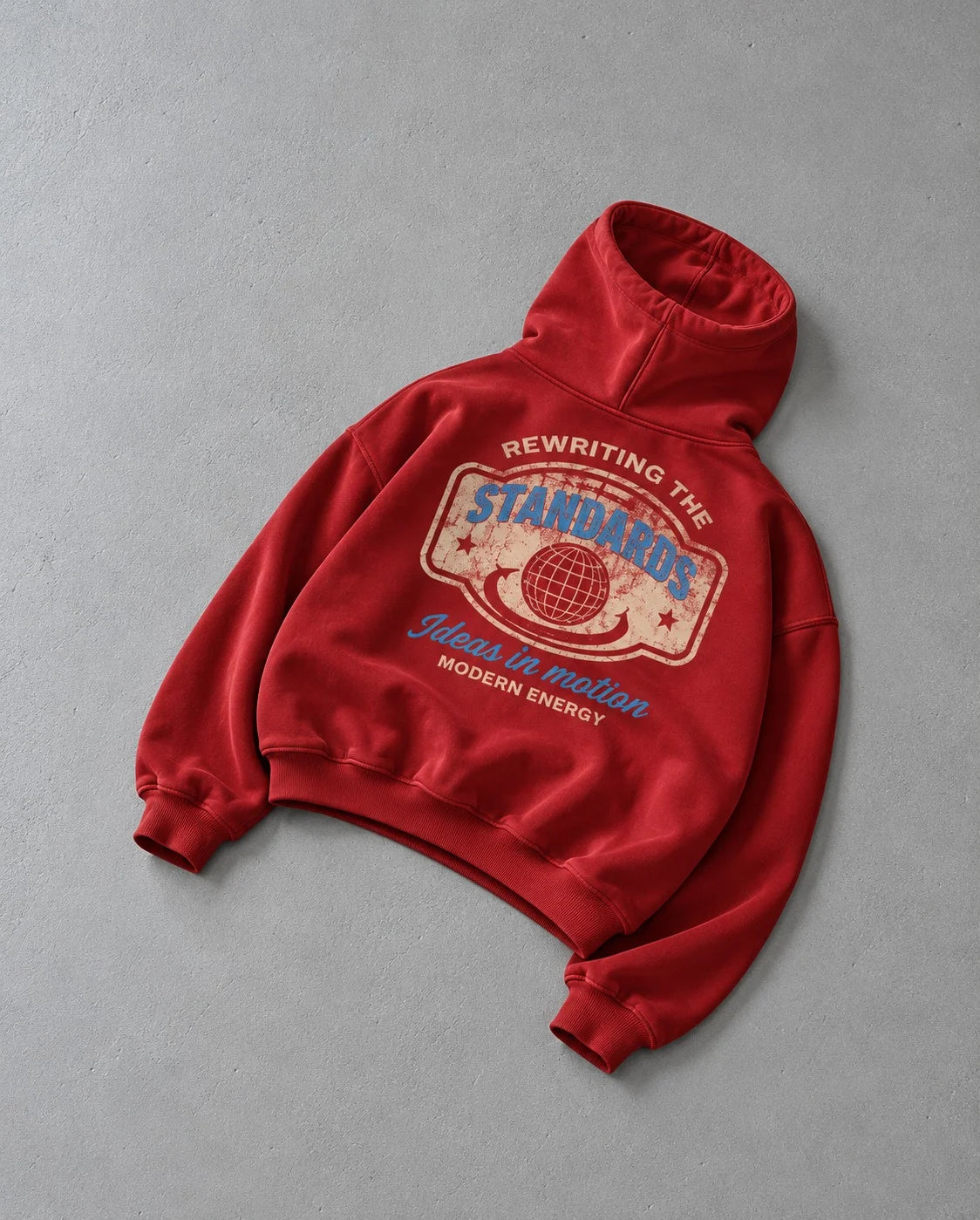 Printed Washed Hoodie