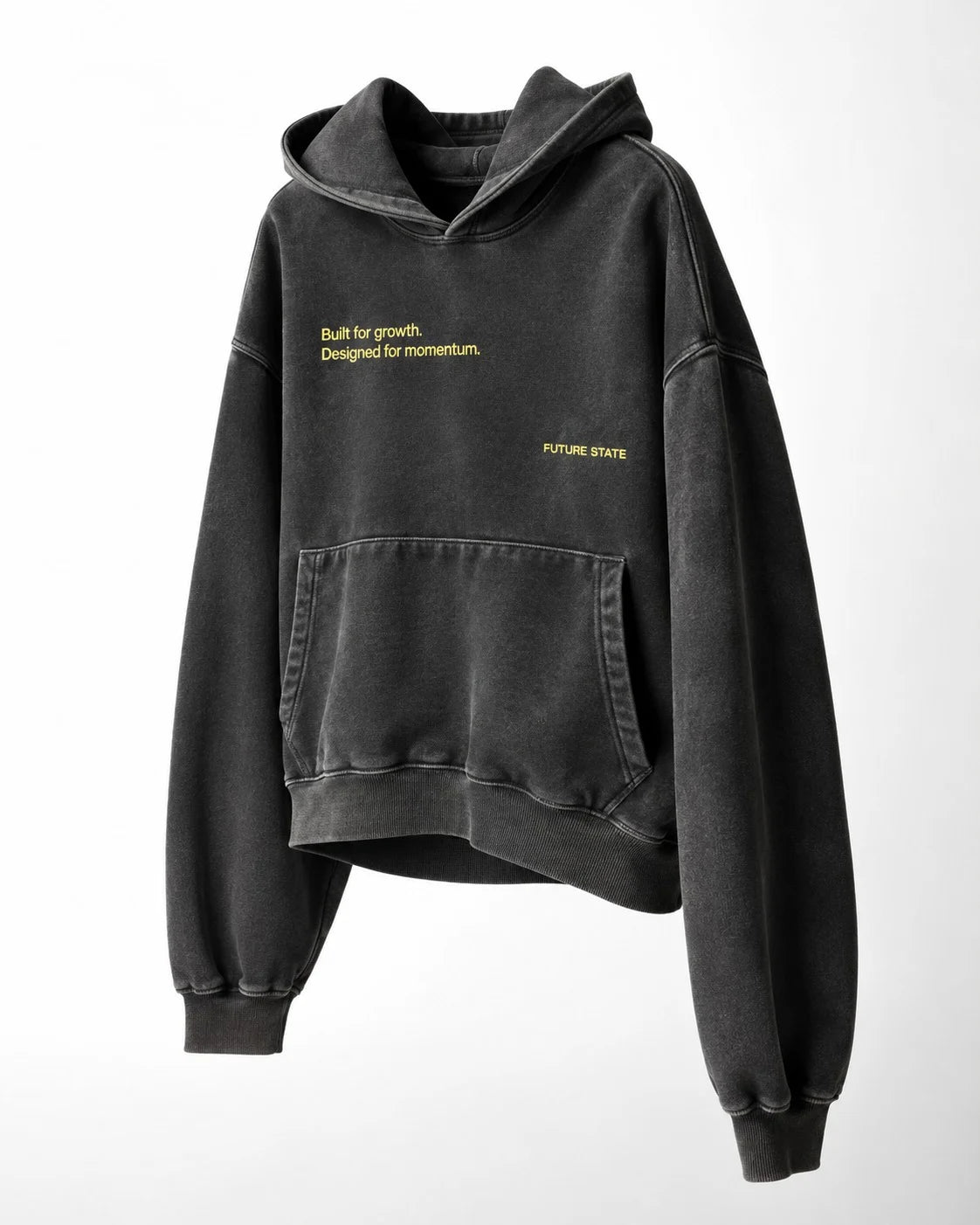Printed Washed Hoodie