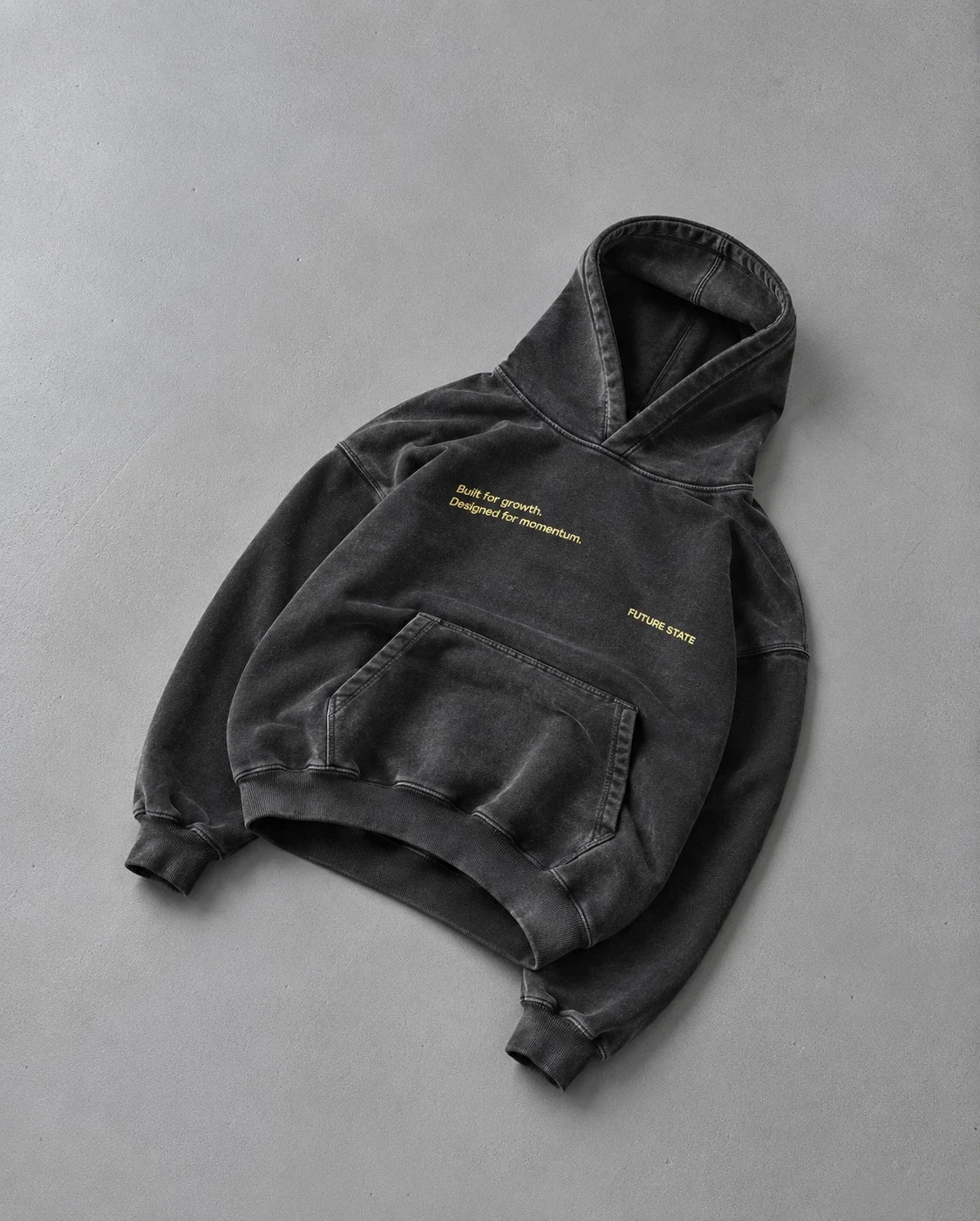 Printed Washed Hoodie