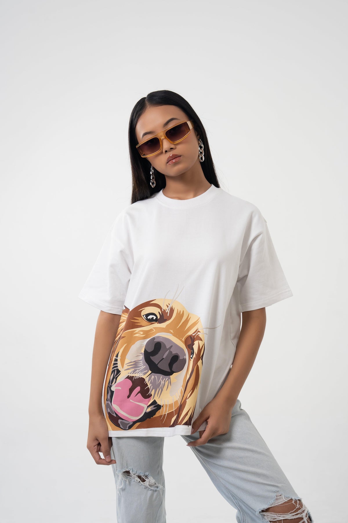 Golden Hearted Oversized Tshirt