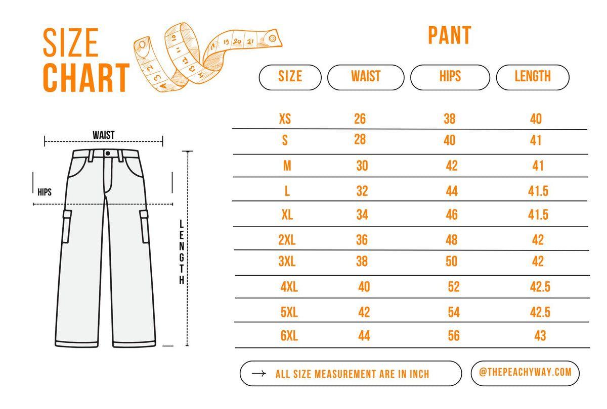 Size chart for 