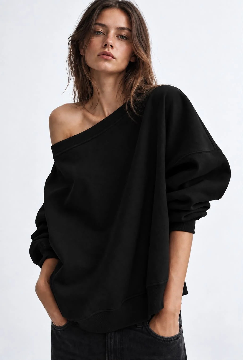 Off Shoulder Sweatshirt