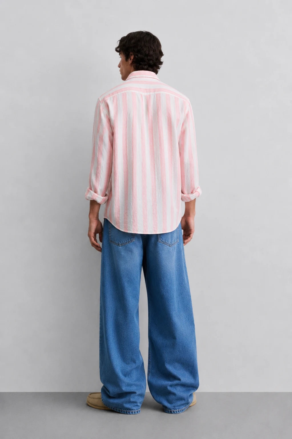 Pink Resort Stripe Linen Shirt