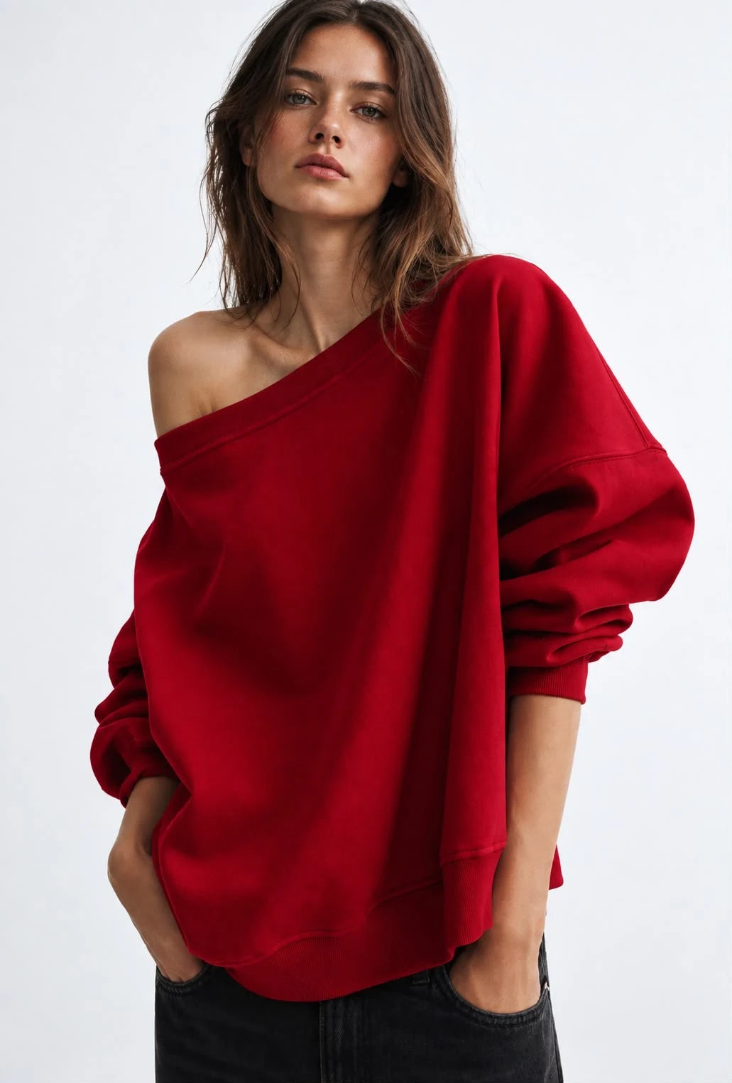 Off Shoulder Sweatshirt