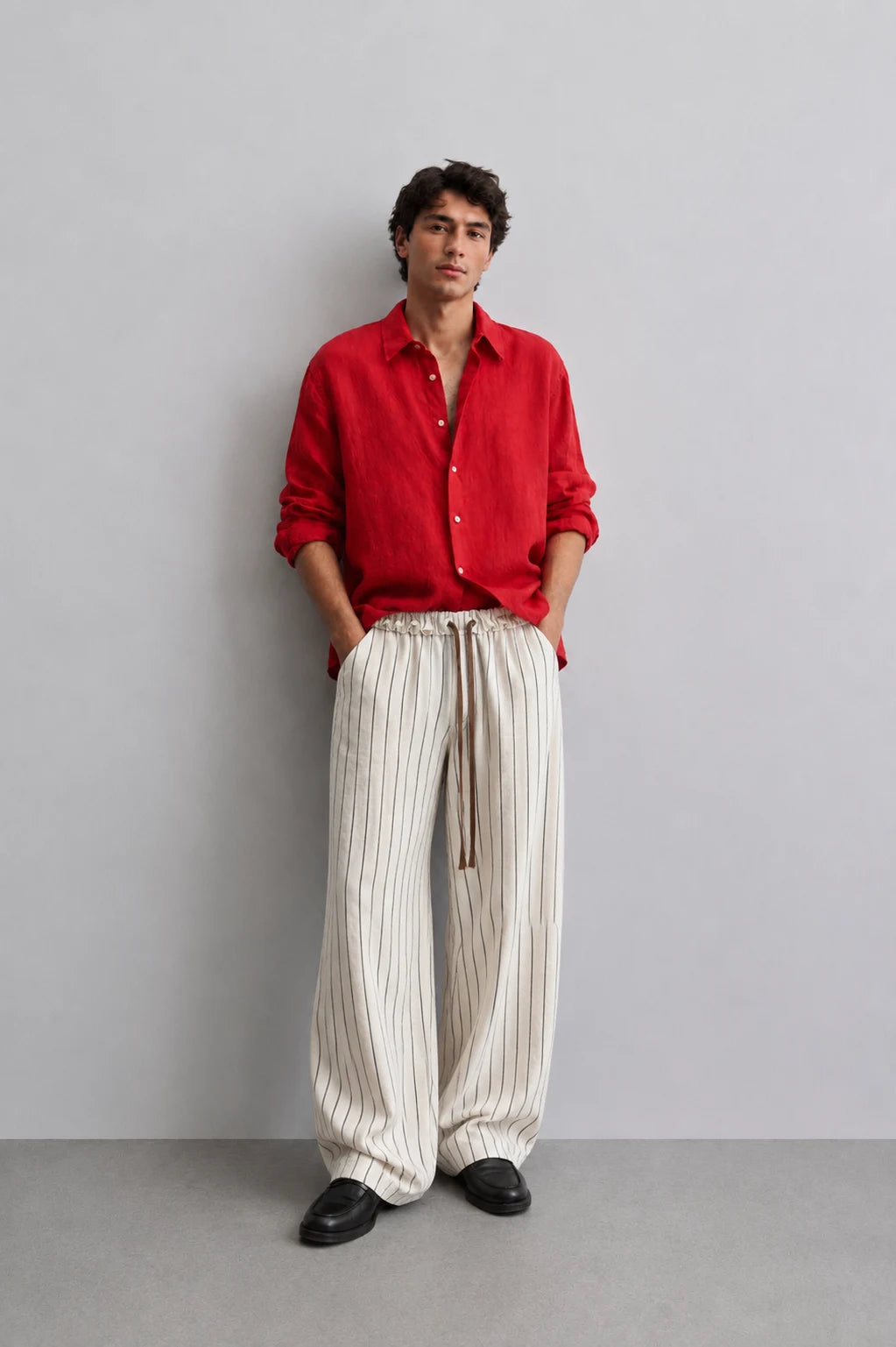 Brick Red Linen Shirt