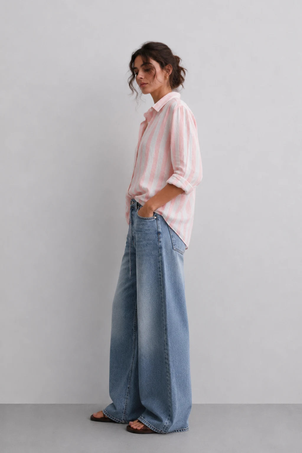 Pink Resort Stripe Linen Shirt