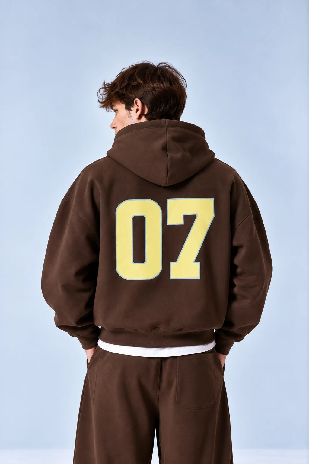 Printed Washed Hoodie