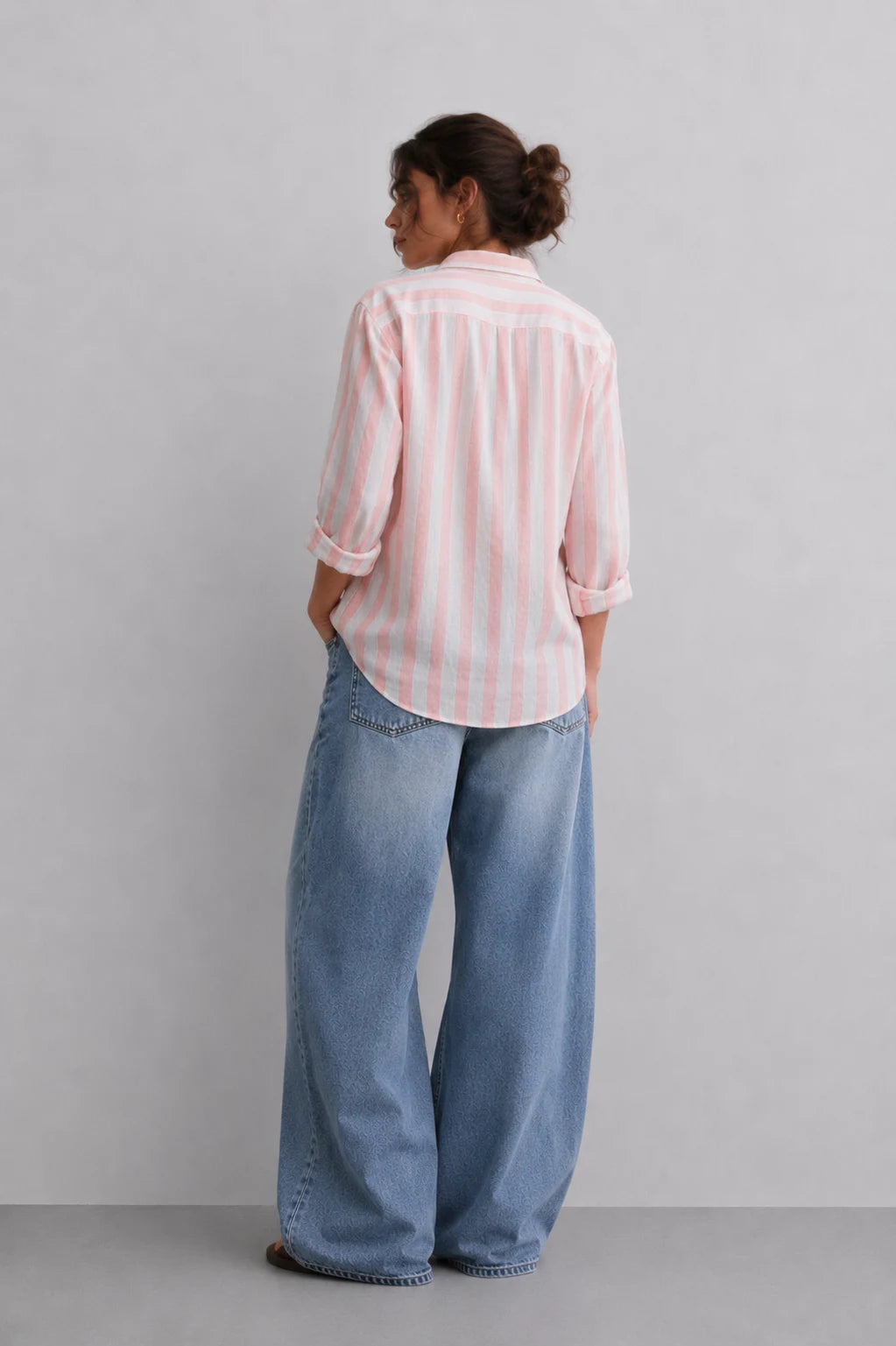 Pink Resort Stripe Linen Shirt