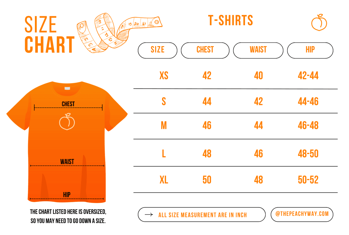Size chart for 