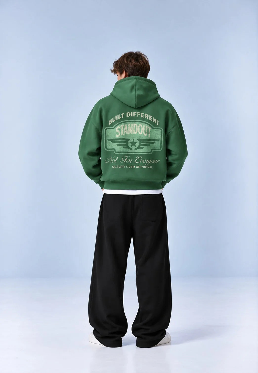 Printed Washed Hoodie